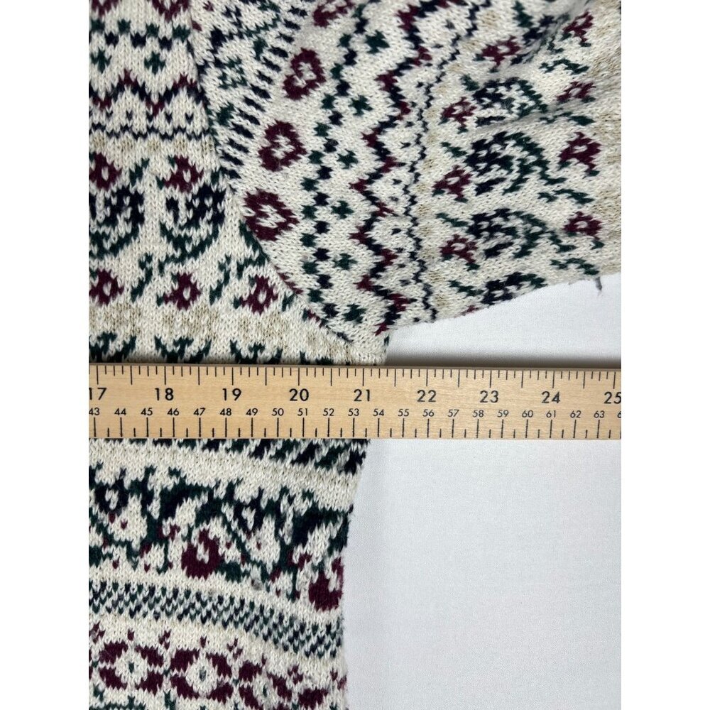 Vintage Northern Reflections Women  L Blue Embroidered 100% Cotton Sweater - Picture 6 of 8